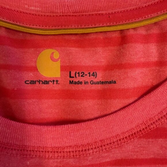 Carhartt Work Dry for Women Short Sleeve T-Shirt Orange Moisture Wicking Large - Picture 3 of 8